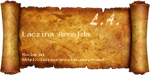 Laczina Arnolda névjegykártya